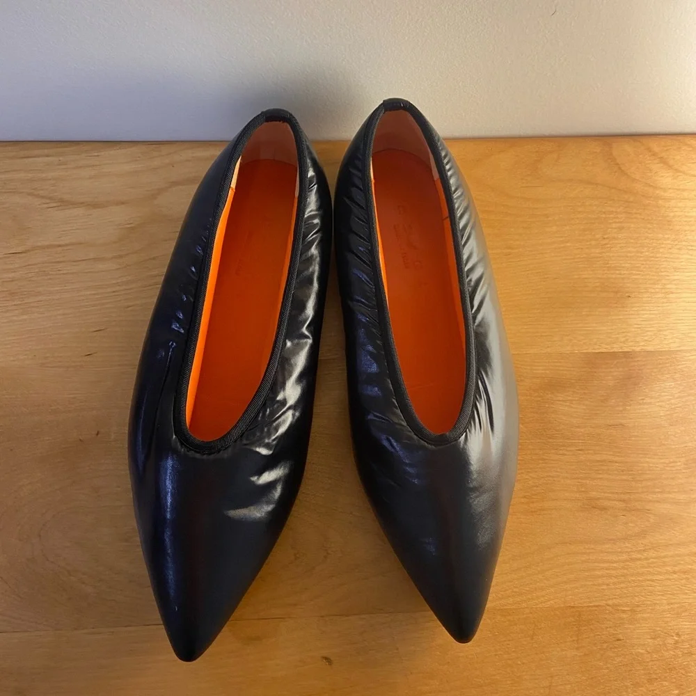 MARNI Black Pointed Ballet Flats - Picture 2 of 5